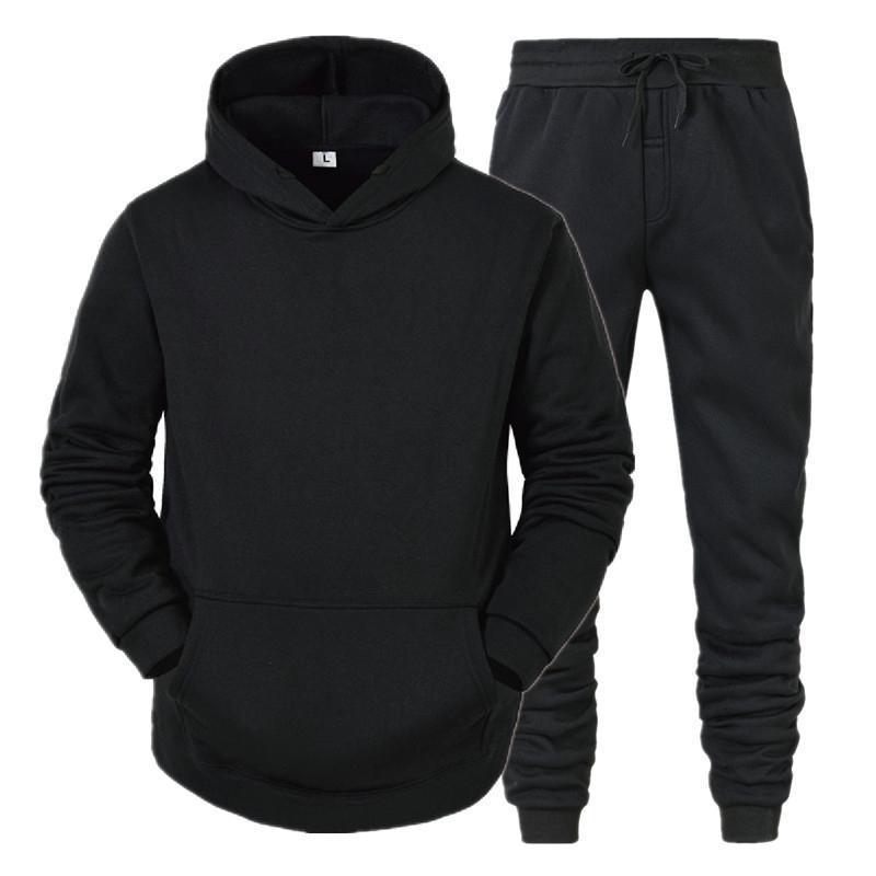 Sweat-shirt à capuche et pantalons pour hommes, survêtement décontracté, vêtements de sport, automne hiver, costume pour hommes, ensembles de loisirs pour hommes