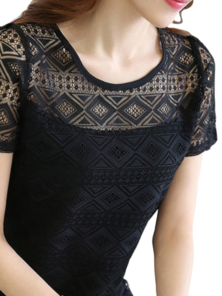 Chemisier en mousseline de soie pour femmes, vêtements pour femmes, dentelle au crochet, chemises coréennes, chemisiers blancs pour dames, coupe couvertes, nouveau