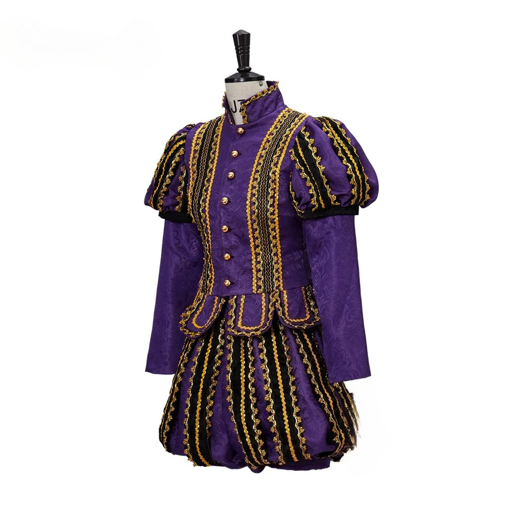 Costume médiéval pour hommes adultes, tenue Tudor Elizabethan, tenue de roi Henry VIII, ensemble uniforme de roi Tudor, ensemble haut et pantalon pour cosplay