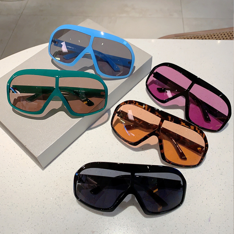 Lunettes de soleil Y2K pour hommes et femmes, lunettes de soleil chimsun, grand cadre, nuances de luxe, mode vintage, créateur de marque punk