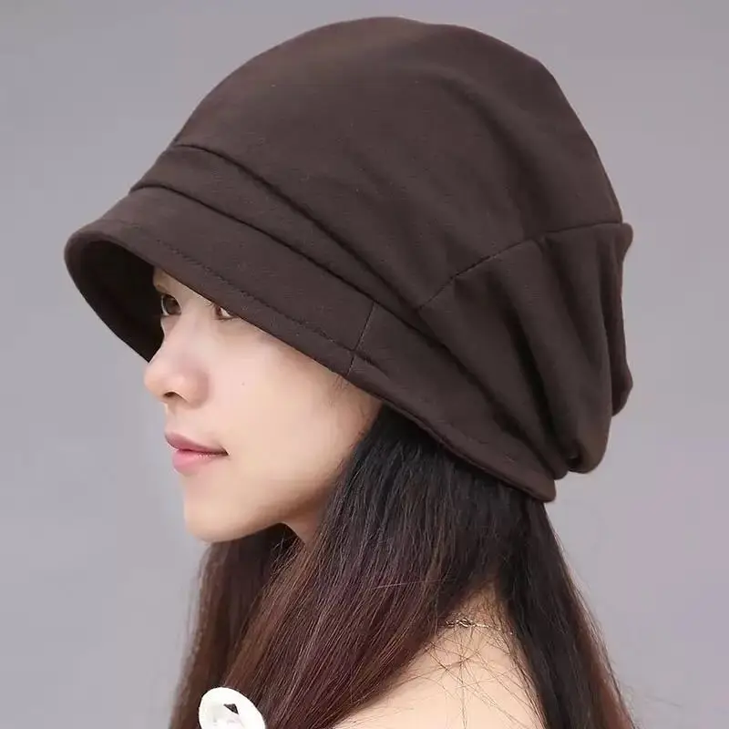Chapeau de peintre en coton pour femmes, casquette de tête d'hiver, bonnets pour filles, chapeau de poisson Suffolk, document solide, mode, automne, hiver, nouveau