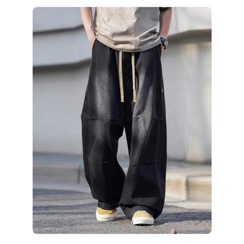 Pantalon homme, jeans homme, tendance américaine, décontracté, coupe droite, pantalon de travail, coupe ample, printemps été