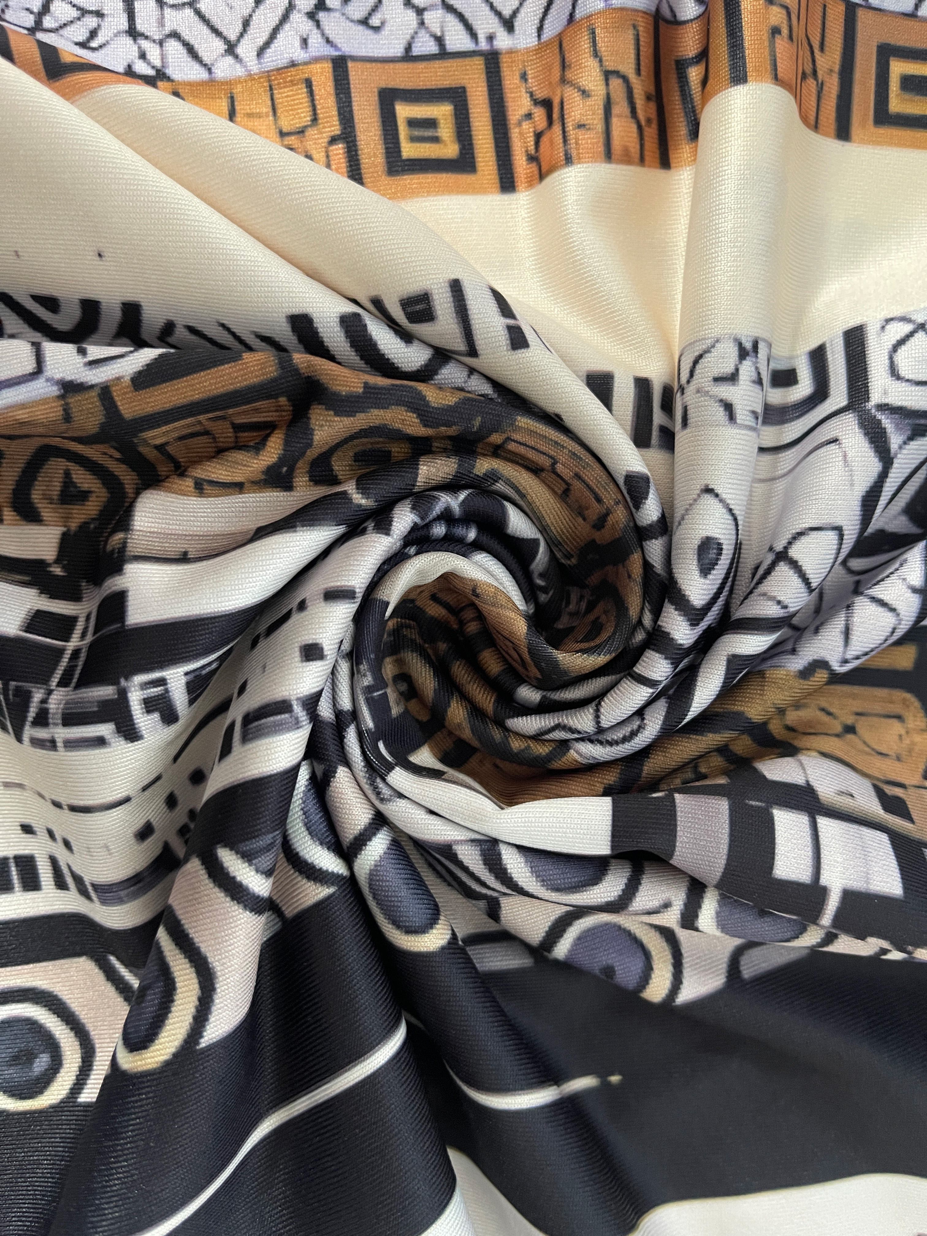 T-shirt à manches longues imprimé ethnique pour femmes, ourlet irrégulier, haut à motifs artistiques, coupe ample décontractée, mode Unique pour le quotidien