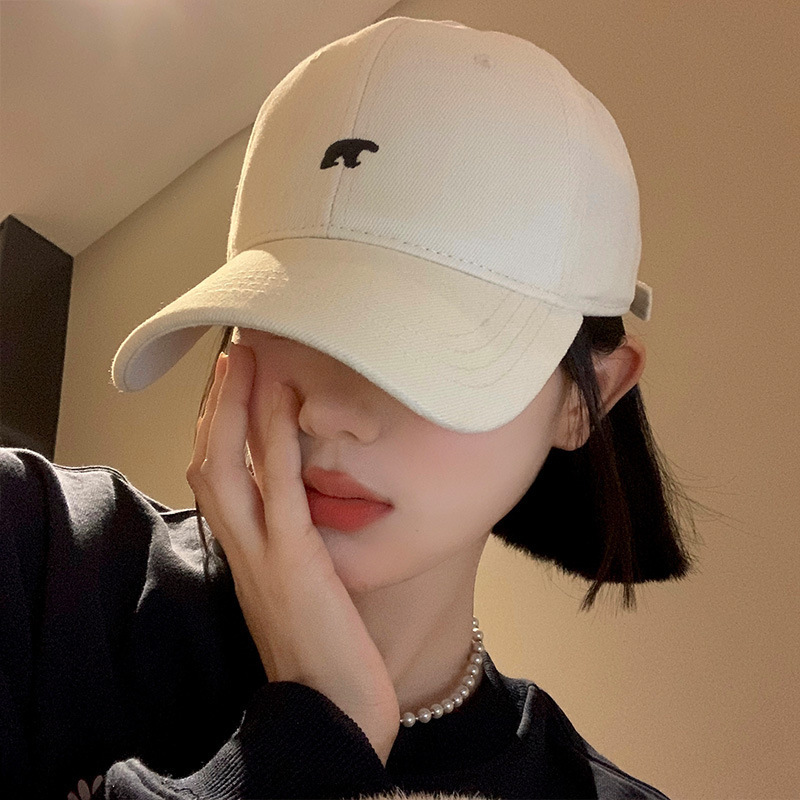 Casquette de baseball brodée ours élégant protection solaire respirant réglable idéal chapeau décontracté hommes femmes unisexe casquette de baseball