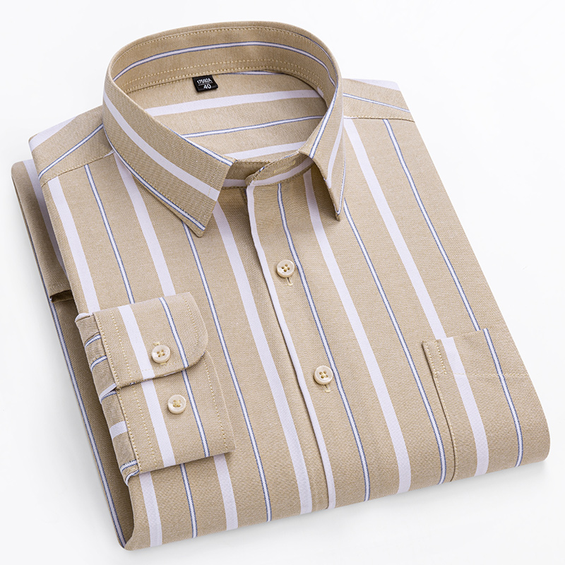 Nouveauté : Chemise grande taille 14XL 100% coton à manches longues pour hommes, coupe ajustée, chemise formelle unie, tissu doux à carreaux et rayures pour affaires.