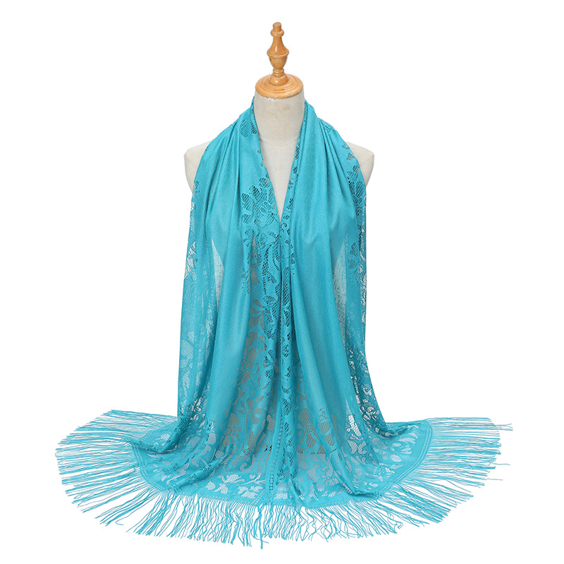 Écharpe de Sauna en Dentelle pour Femme, Châle Long de 60x180cm, Nouvelle Collection