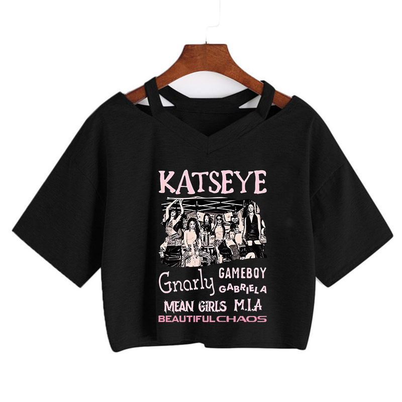 T-shirt court sexy à imprimé œil de chat pour femmes, style gothique Y2k, t-shirt court de style coréen, t-shirt graphique vintage, vêtements pour femmes