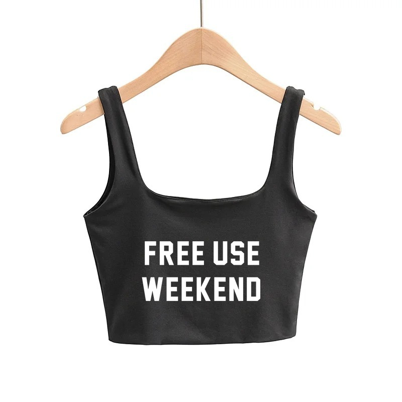 WEEKEND-Débardeur moulant pour femmes, vêtement sexy, moulant, double couche, bonne qualité