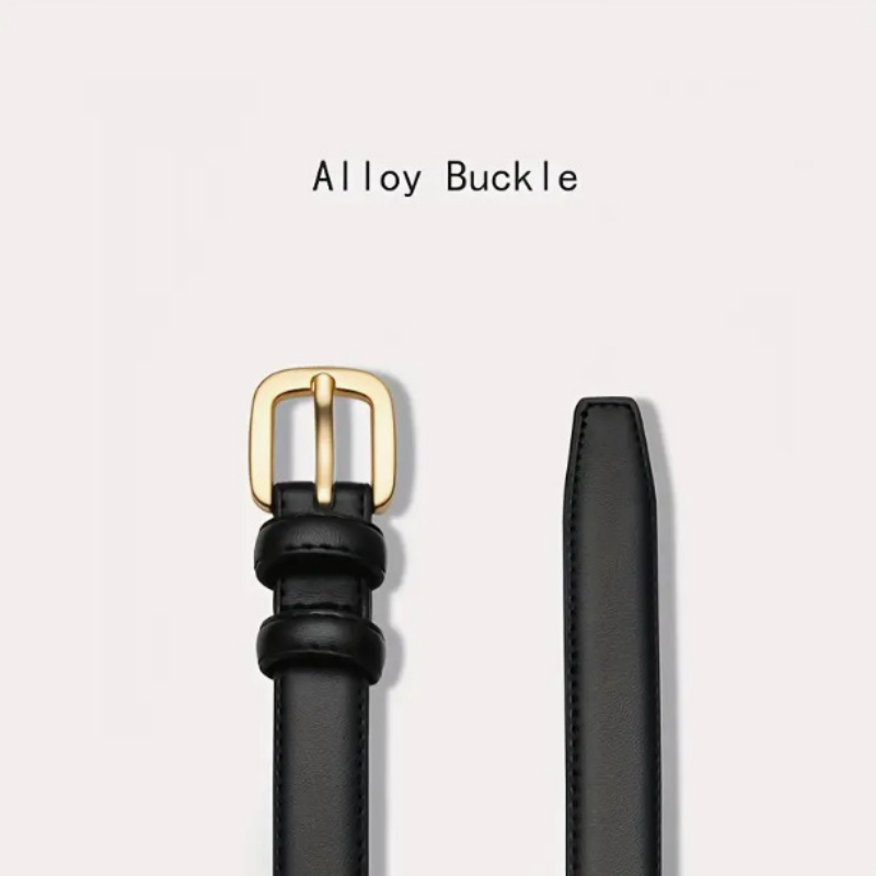 Ceinture de mode décontractée avec un style simple et haut de gamme, ceinture à boucle ardillon à double boucle adaptée à un usage quotidien.