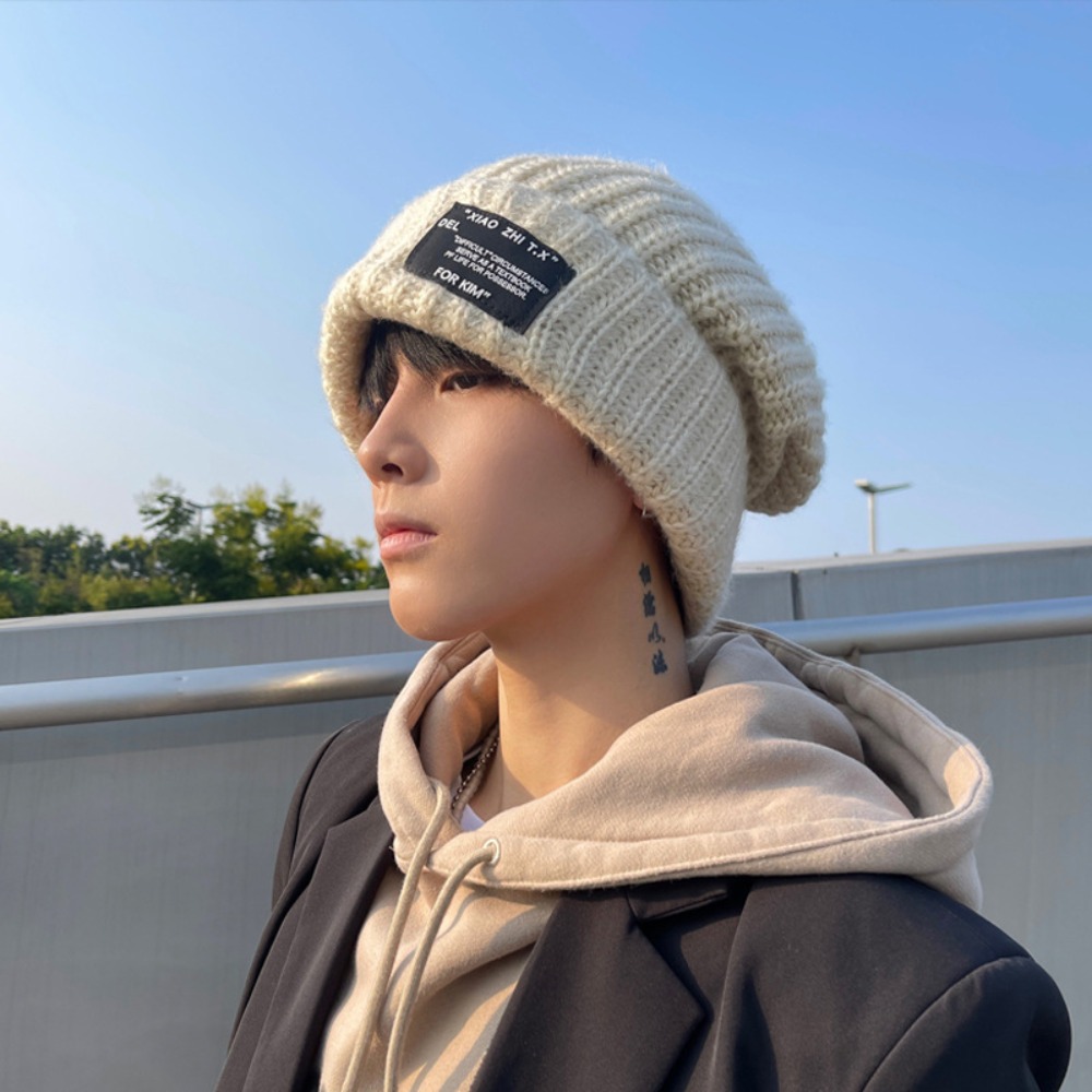 Mode hiver chaud tricot casquette couleur unie doux laine chapeau décontracté Ski chapeaux femmes hommes