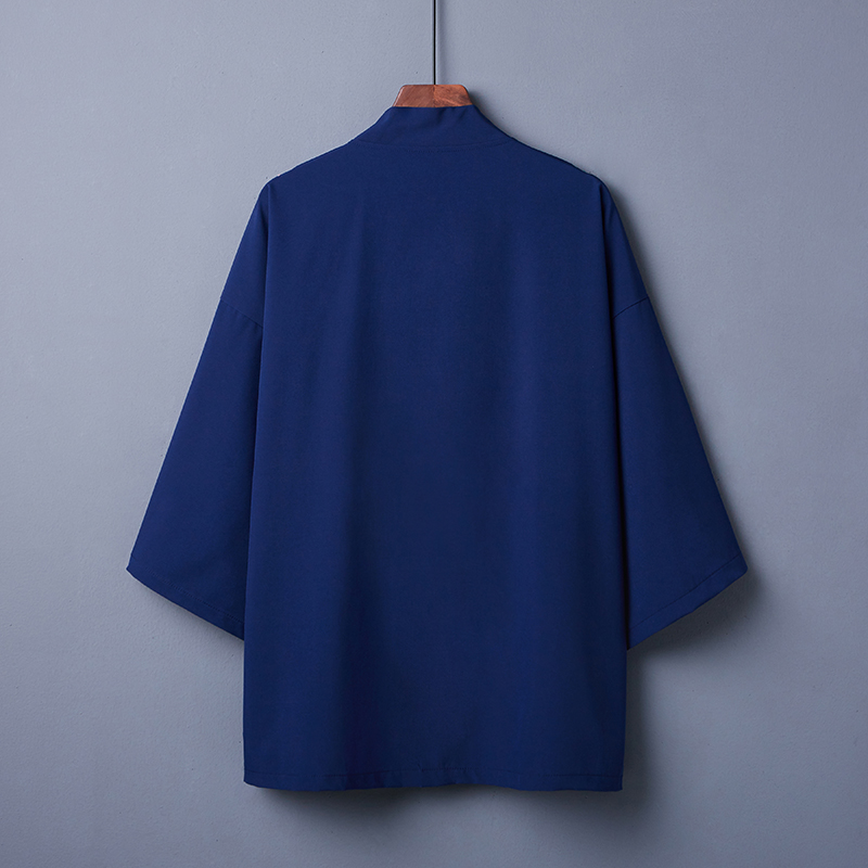 Style japonais Hong Kong rétro ample couleur unie polyvalent Kimono Cardigan Haori Style chinois amélioré Hanfu Anime Cosplay veste plage couverture vêtements de protection solaire