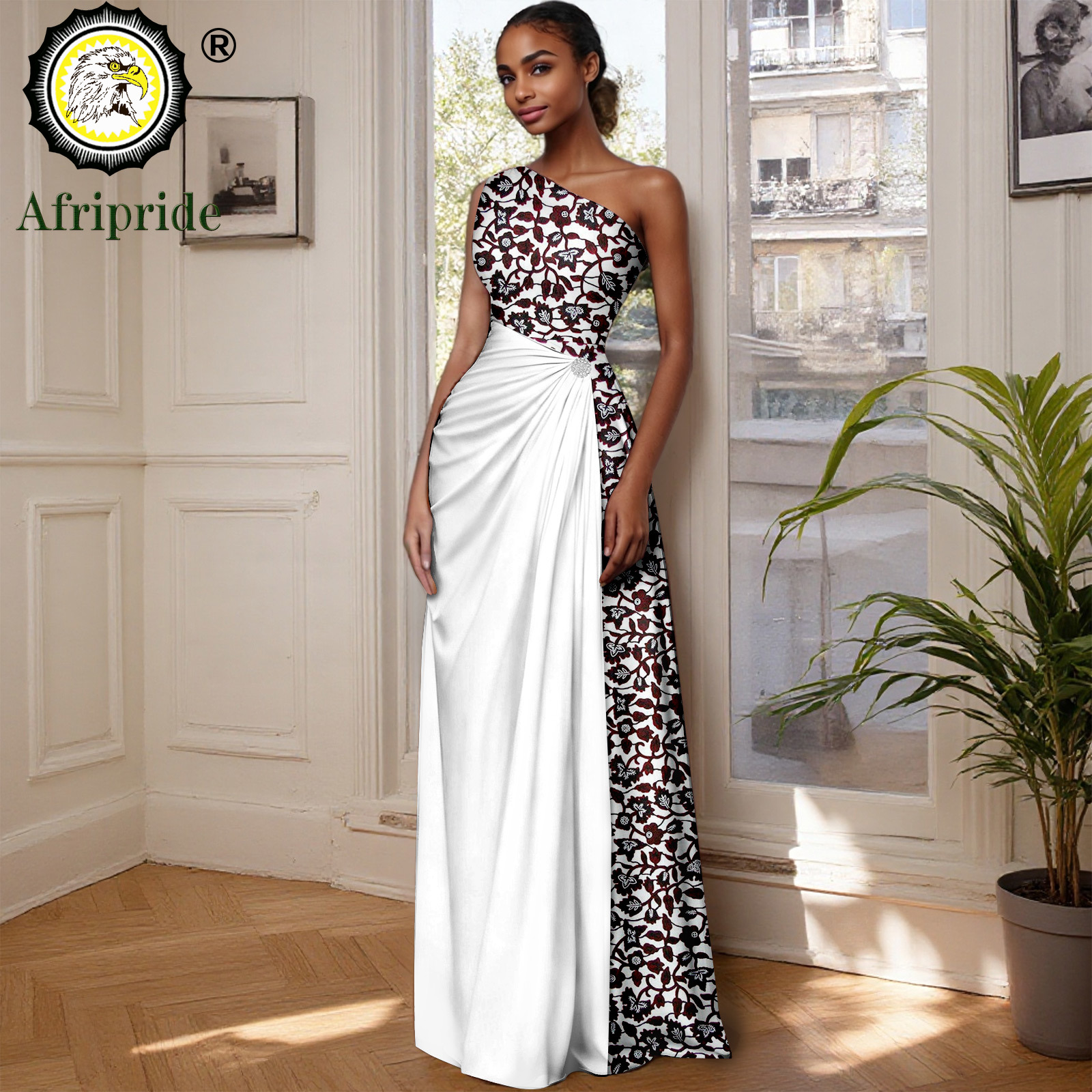 Robes africaines pour femmes, sans manches, épaules dénudées, taille haute, tenue Ankara, Maxi, tenues imprimées, coupe cintrée, tenue de fête, 2525183