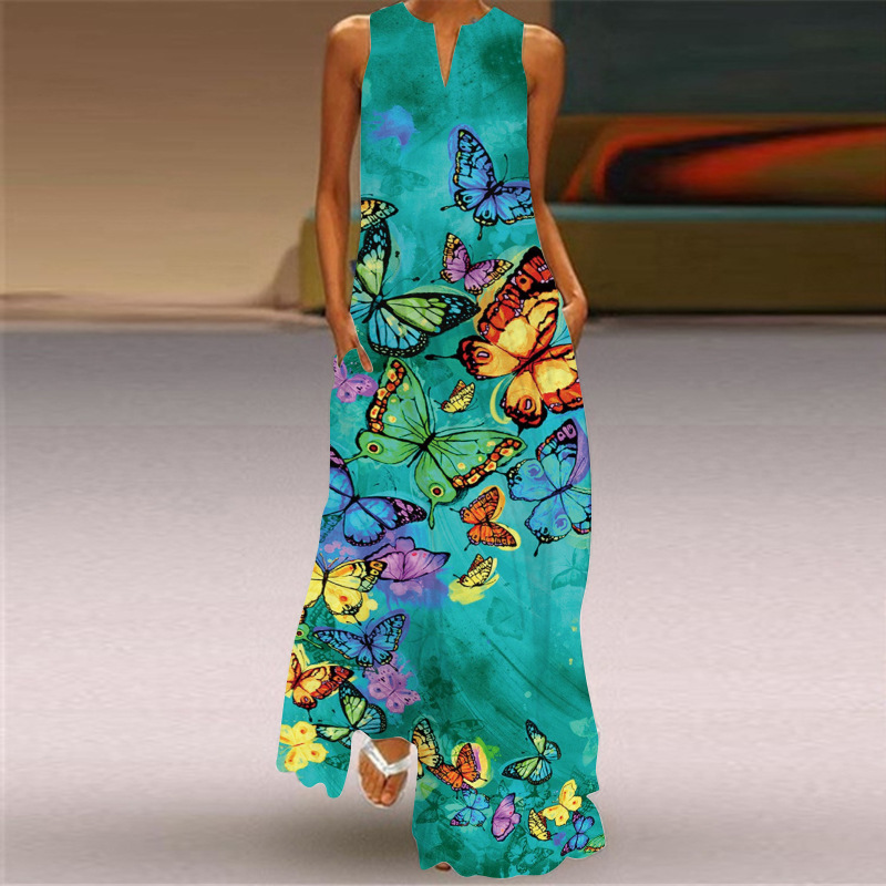 Robe longue d'été pour femmes, élégante, sans manches, décontractée, Vintage y2k, S-5XL