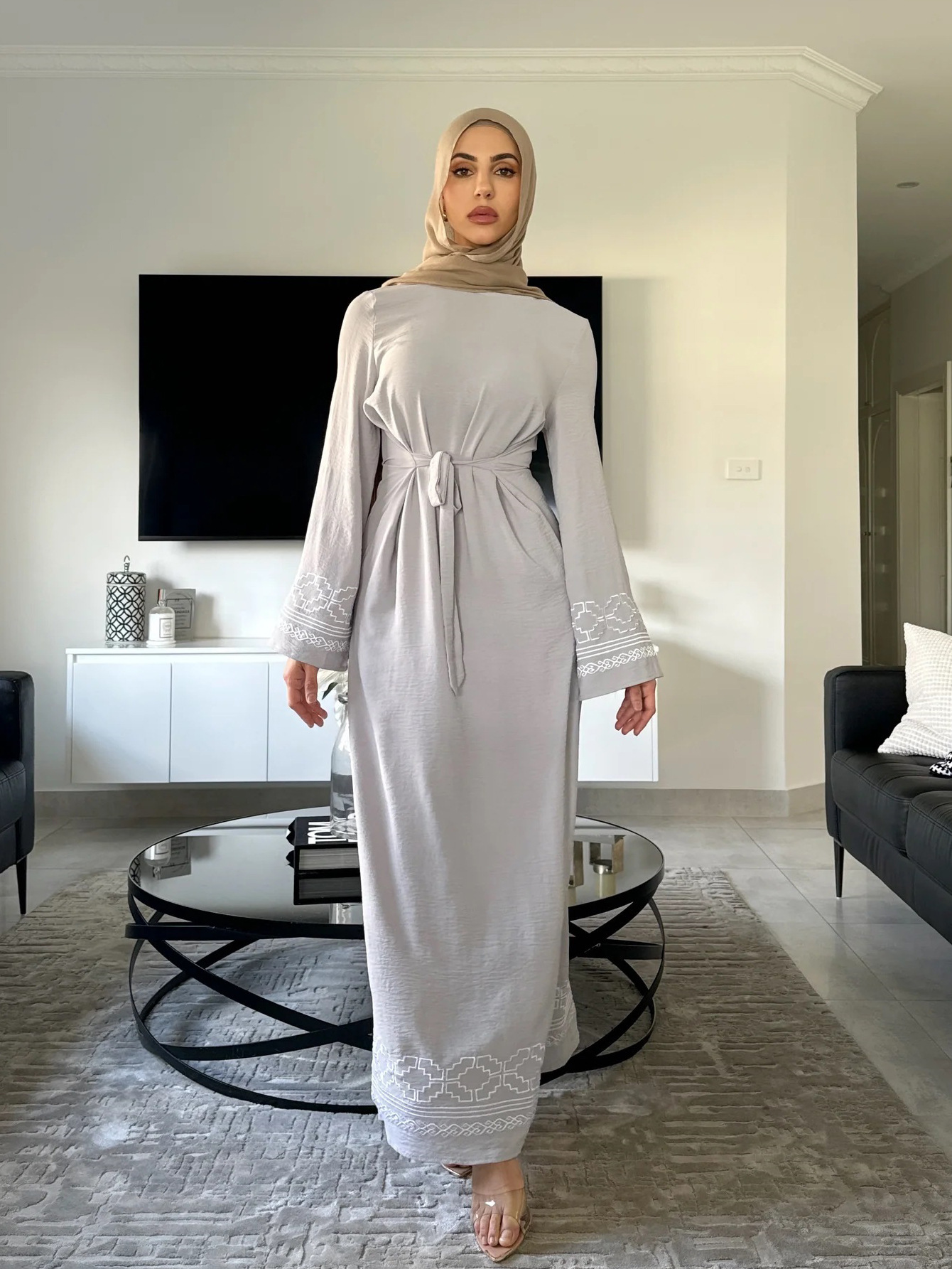 Eid broderie Abayas pour femmes Robe musulmane dubaï luxe turquie caftan Islam vêtements Kebaya Caftan Marocain Femme Robe Kimono