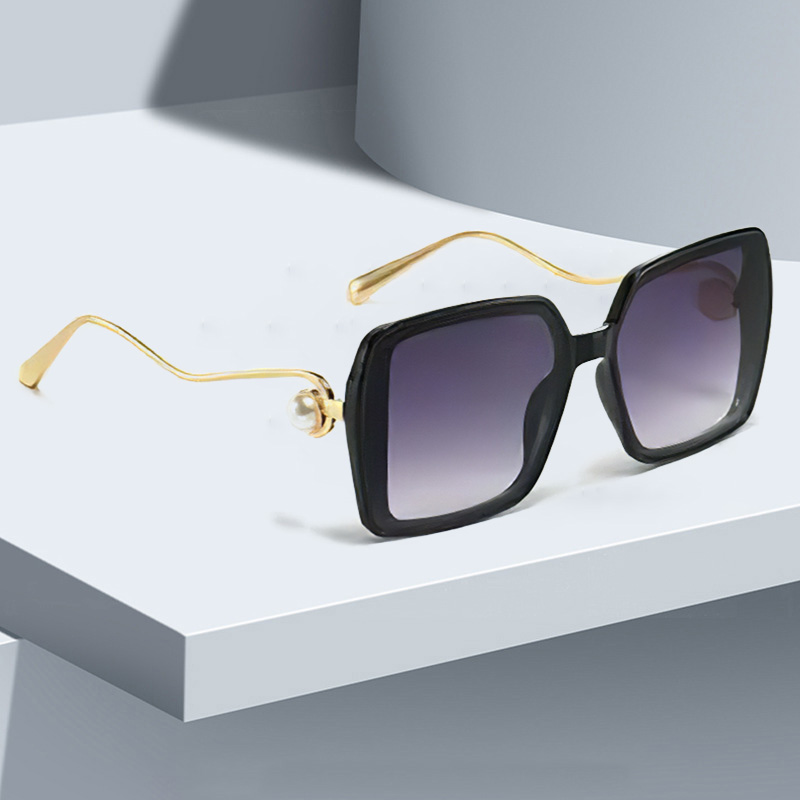 Lunettes de soleil pour femmes, monture dégradée bleu jaune, Design Unique à Double monture, décoration sphérique dorée, mode moderne