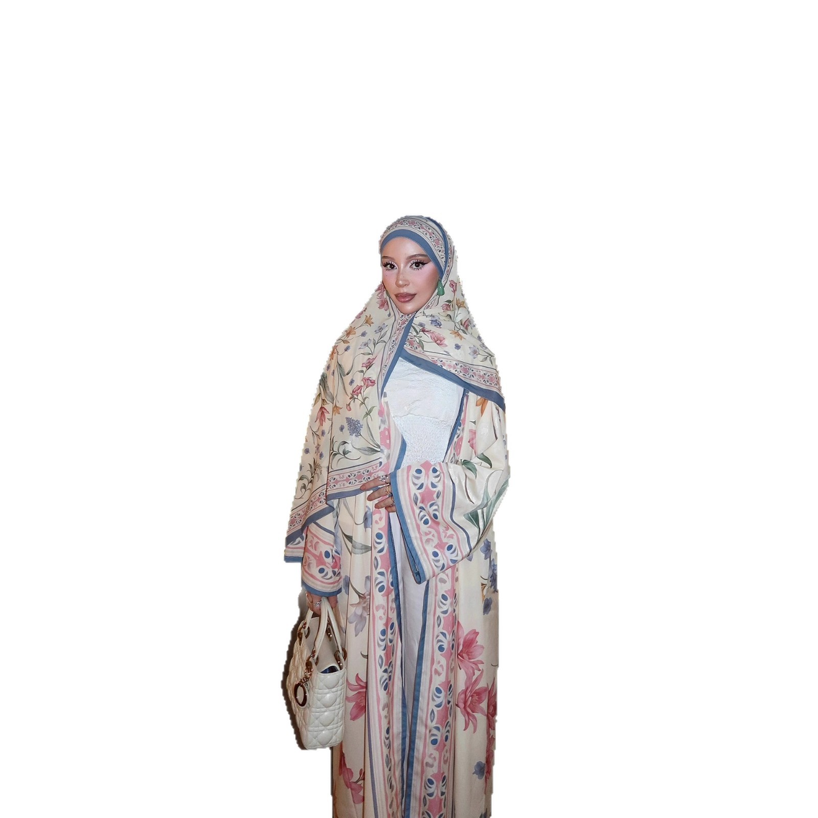 Ensemble Abaya Eid pour femmes, robes à imprimé floral, hijab, ensemble 2 pièces, jalabiya, cardigan, robe, maroc, Dubaï, kaftan, abayas ouvertes, vestidos