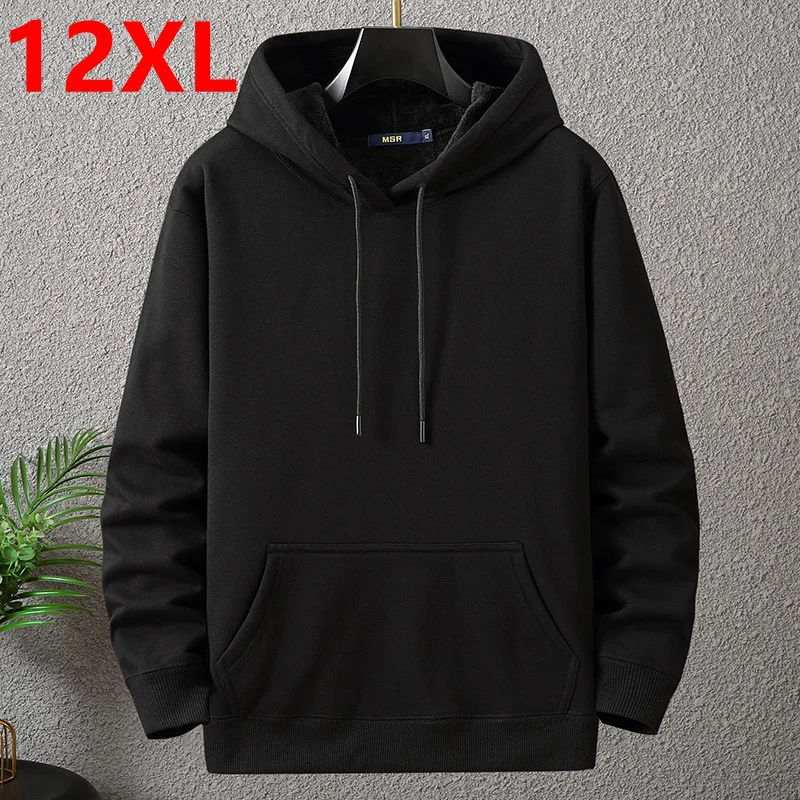 Hiver grande taille pull à capuche pull ample grande taille hommes 10XL 12XL sweat à capuche confortable étudiant grande taille sweats