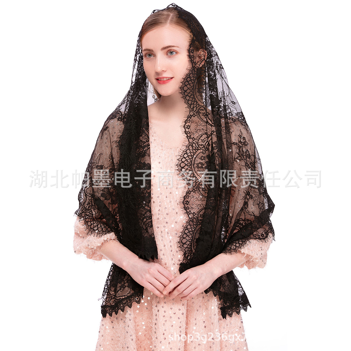 Voile mantille longue en dentelle, respirant, léger et doux pour mariage, cérémonie d'église, mariage musulman, Compatible avec le mariage