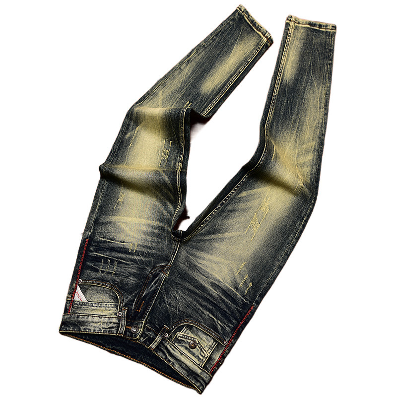 Jean doux de luxe pour hommes, nouveau Design d'automne, pantalon extensible, coupe cintrée, élégant, Business, décontracté, garde-robe, pantalon essentiel
