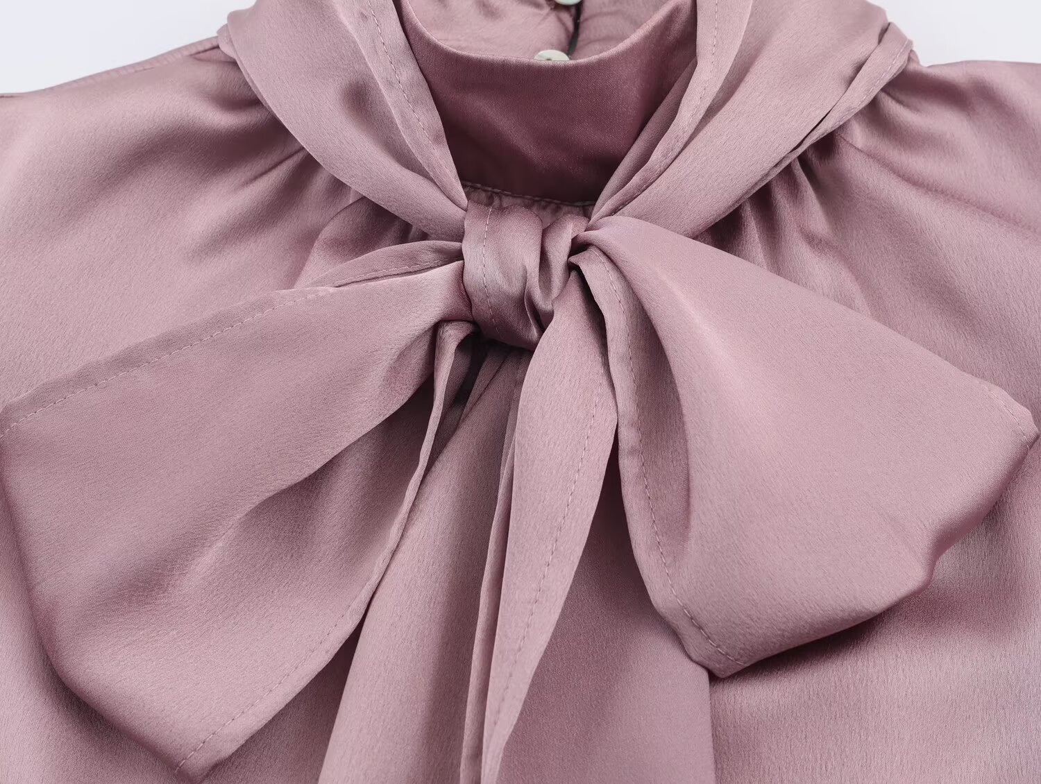Femmes Bow Satin Blouse printemps automne femme à manches longues chemise élégante dame lanterne manches doux décontracté trajet Blouse-chemises