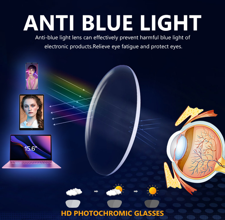 Lunettes rondes Anti rayons bleus pour hommes et femmes, optique photochromique, blocage UV, pour ordinateur de jeu