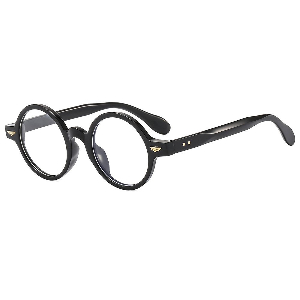 Vintage lunettes rondes cadre femmes hommes unisexe Anti lumière bleue lunettes Ins mode étudiants rétro lunettes aile Oculos De Grau