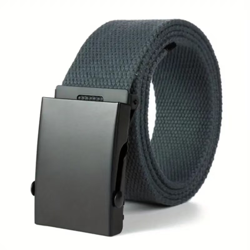 Ceinture en toile pour hommes avec boucle à roulettes, ceinture tissée Simple et polyvalente, ceinture tactique pour pantalons de travail en plein air
