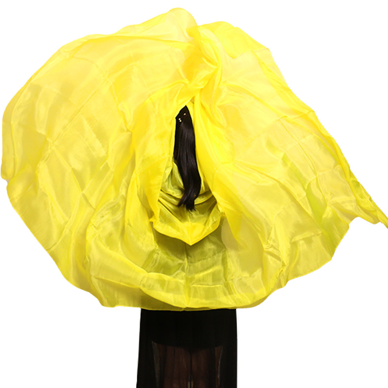 Voile de danse du ventre 100% soie fait à la main, dégradé multicolore, accessoires de danse du ventre pour enfants et adultes, 5 tailles