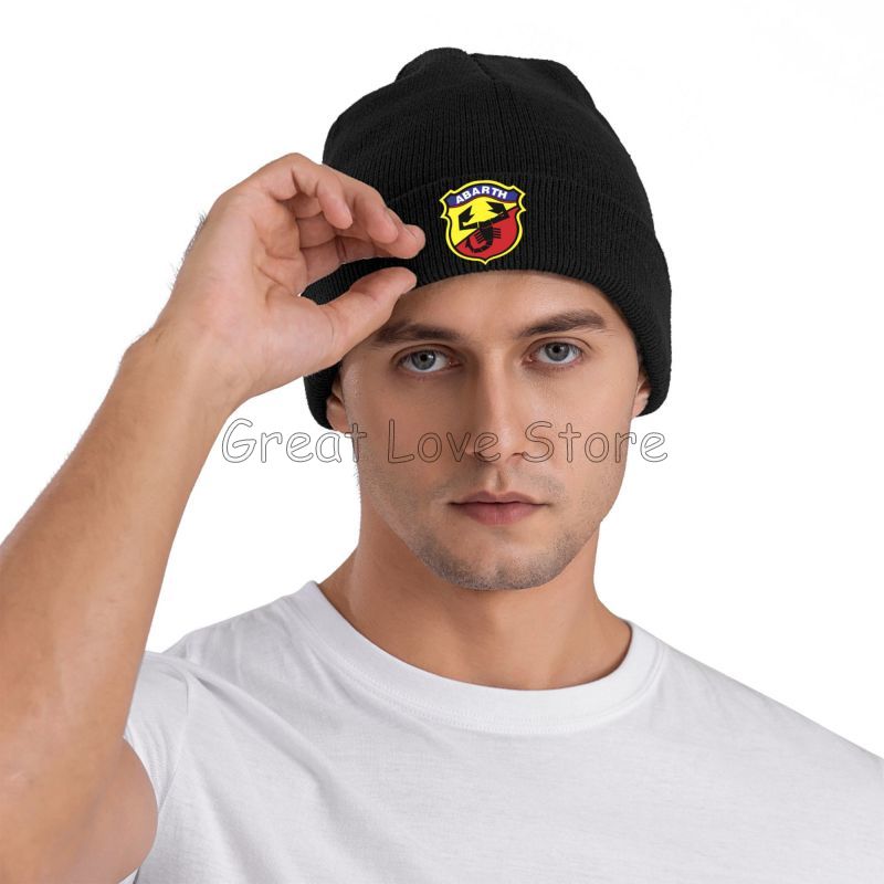Abarth C Cool Print Bonnet chapeaux rue élastique tricot chapeau unisexe hiver chaud Skullies bonnets casquette pour voyage Camping en plein air
