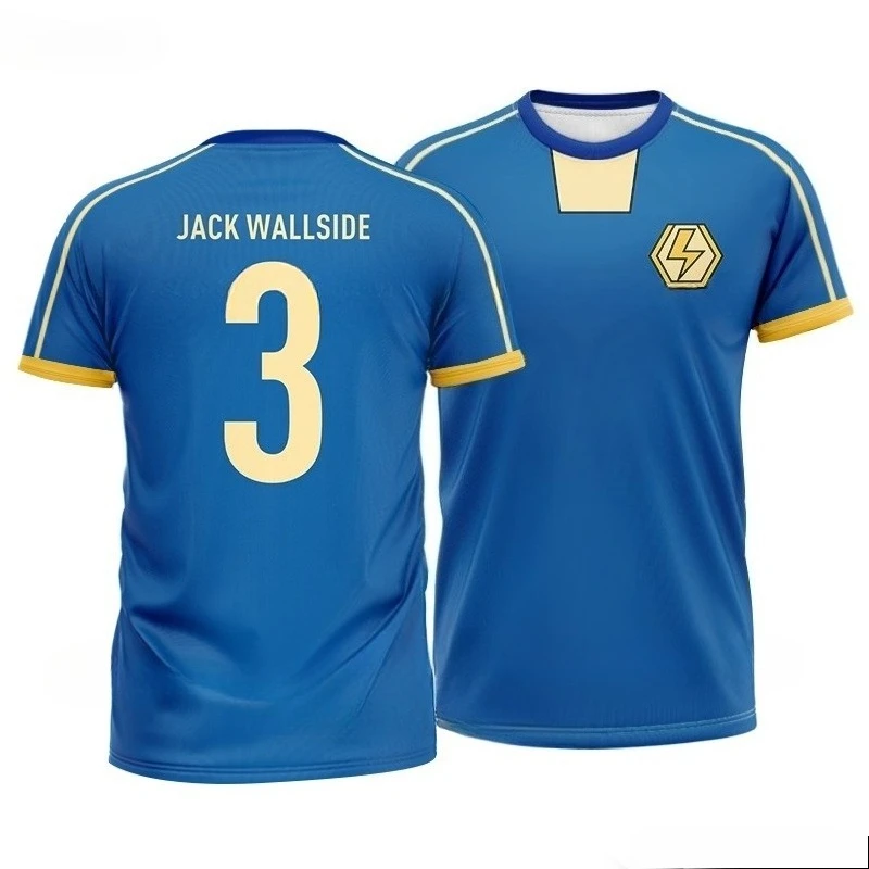 Maillot Vintage Inazuma Eleven Kaio, T-shirt de Cosplay Anime imprimé en 3D, uniforme d'équipe de Football pour enfants, haut de Sport d'été pour hommes et femmes