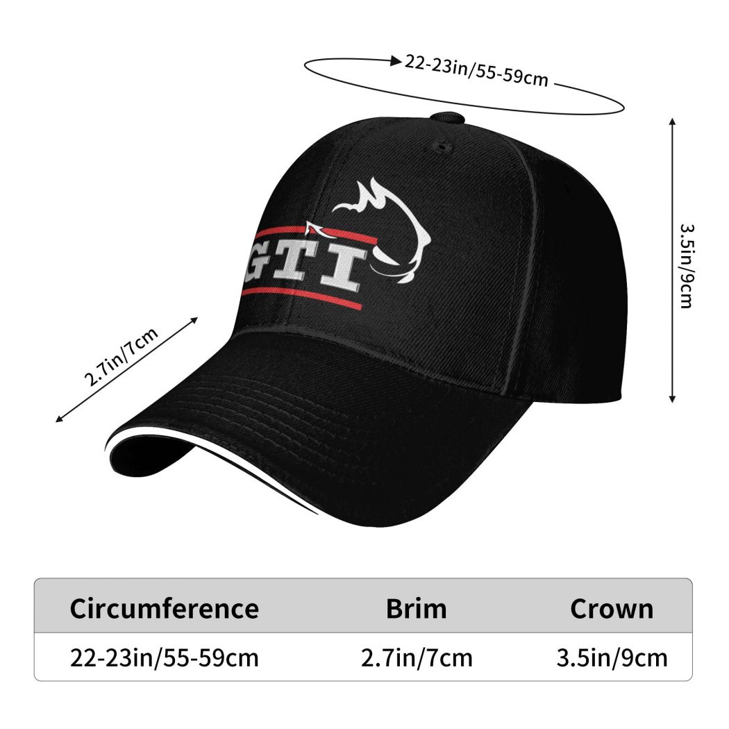 Chapeaux décontractés Hip Hop Hat Golf Gti Casquette de baseball Chapeau de camionneur réglable personnalisé pour hommes et femmes