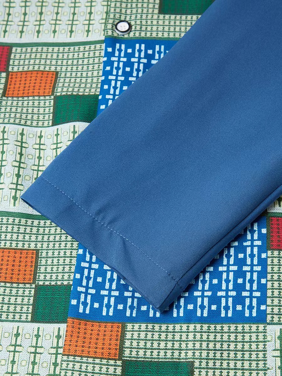Ensemble caftan africain pour hommes, chemisier et pantalon à manches longues et col rond, costume 2 pièces élégant pour fête de mariage musulmane