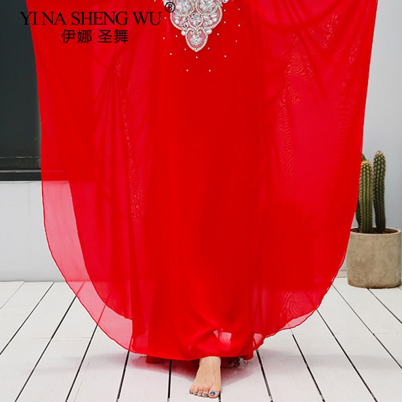 Costume de danse du ventre longue Robe performance danse orientale balançoire Tribal Khaleegy jupe nouveau pour les femmes vêtements de scène Robe de danse du ventre