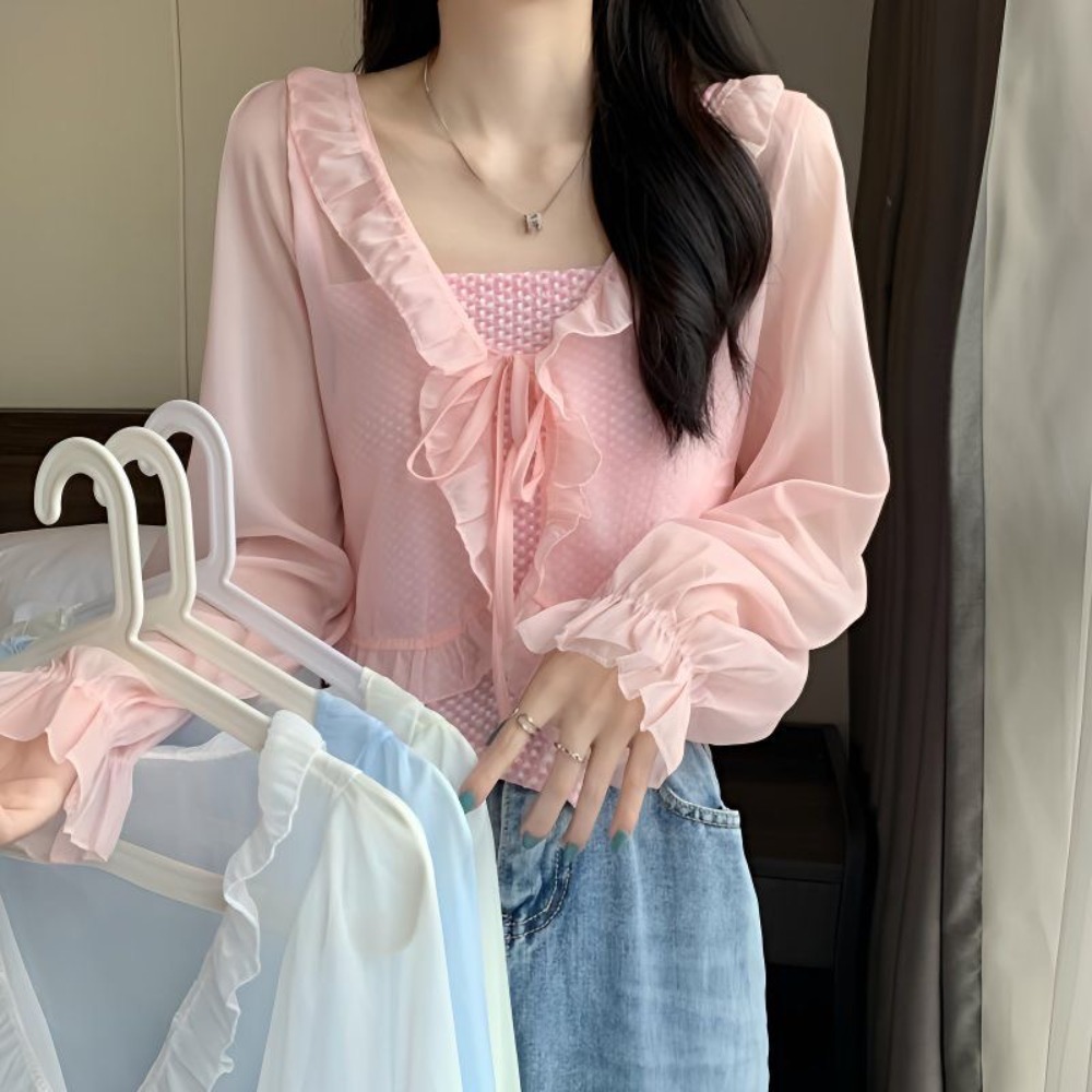 2025 femmes mince décontracté dentelle arc été Protection solaire vêtements femme Cardigan chemise vêtements hauts Blouse pour femme