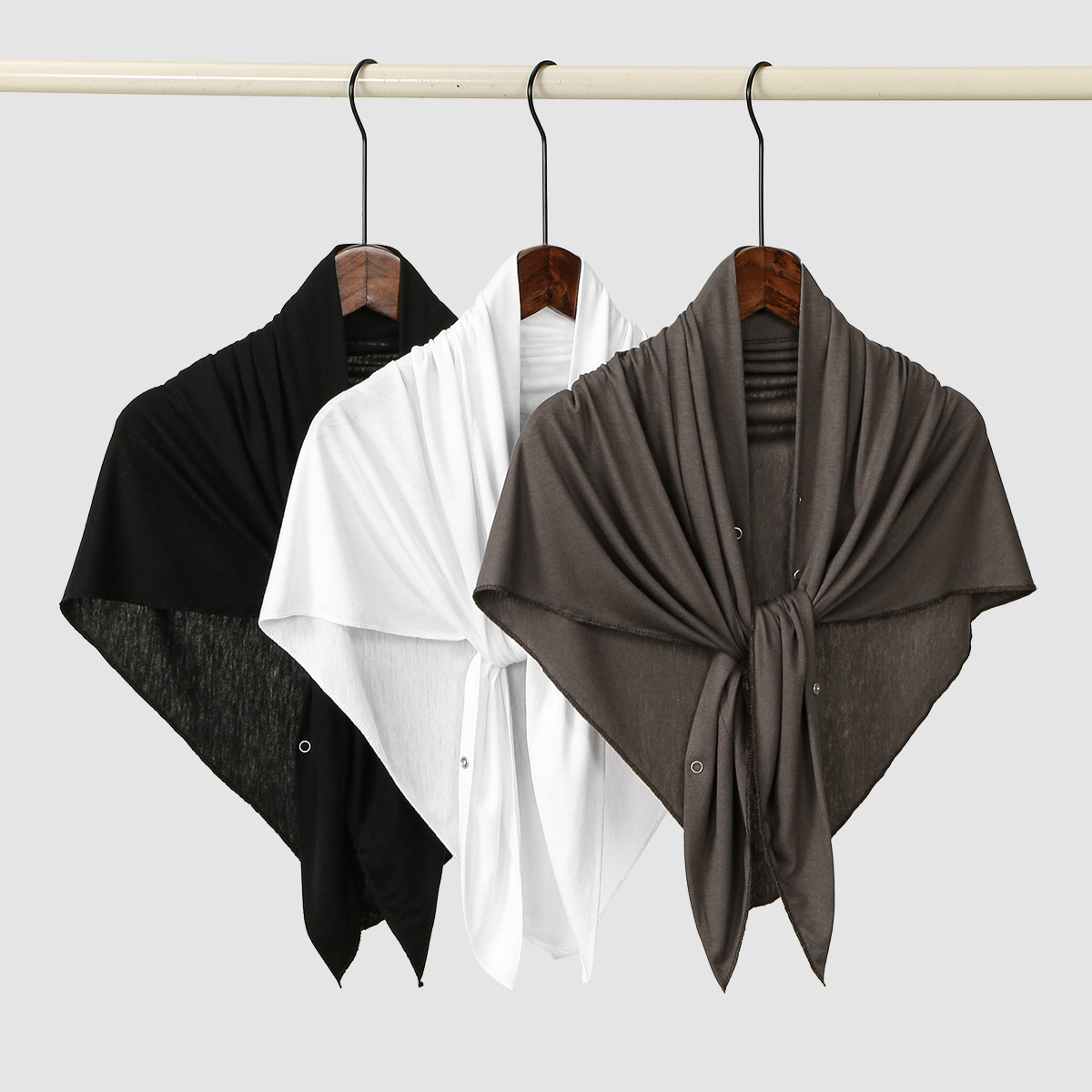 Nouveau hijab en jersey de coton avec bouton, hijab sport instantané musulman, foulard islamique tendance, turban Ramadan 130*167cm