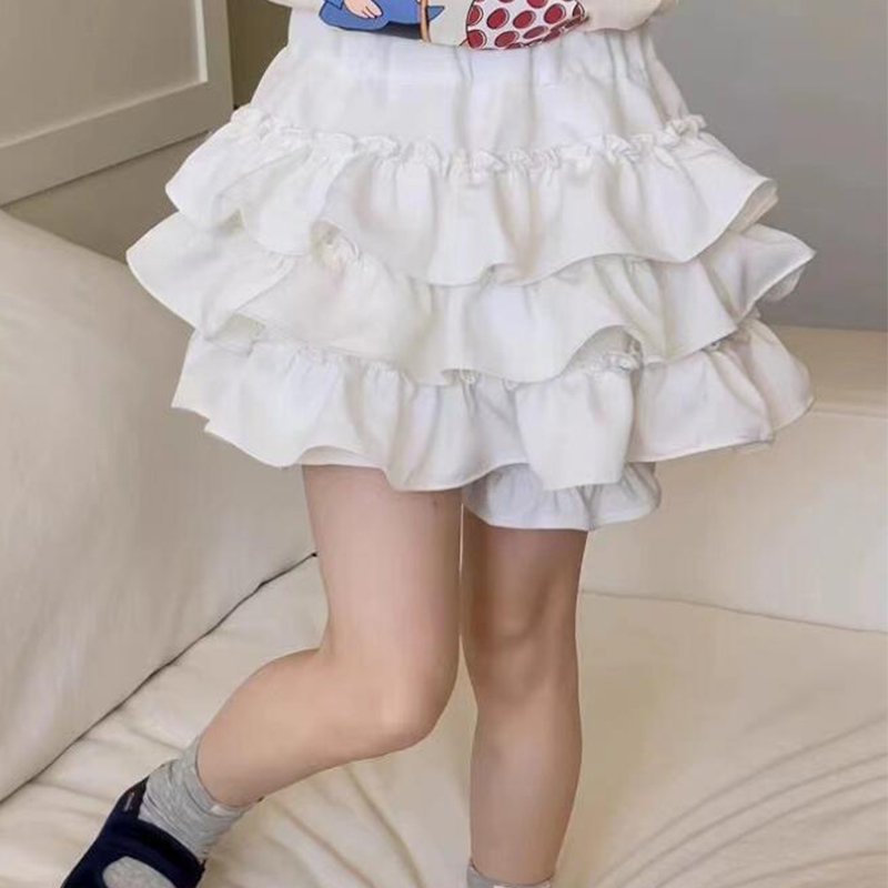 Mini jupes de gâteau d'été pour enfants/adultes, jupes bouffantes plissées à taille élastique, jupe de danse de Style Preppy doux pour filles, hauteur 90 à 160