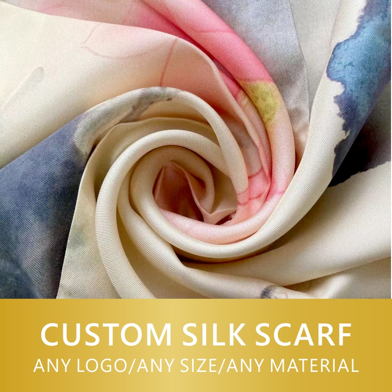 Injplanchers f personnalisé en satin sergé de mûrier, impression numérique, impression d'écran, motif, logo, châle, conception professionnelle, accessoires de déclin