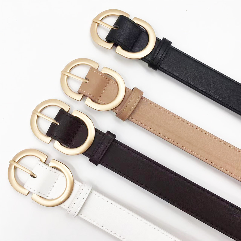Ceinture unie tendance pour femme – Nouvelle ceinture décontractée polyvalente style Ins pour jeans – Ceinture de taille coréenne pour un look stylé