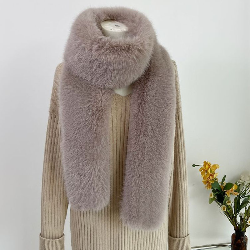 180cm Imitation fourrure de vison longue écharpe hiver chaud épaissi fausse fourrure en peluche Wrap châle femmes de luxe mode Vintage foulards en plein air