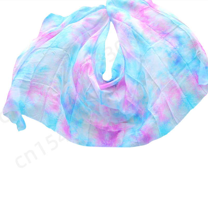 Voile de danse du ventre en soie légère, 100%, écharpe lancée à la main, châle, voile en soie, 200cm, 250cm, 270cm, pour enfants et adultes, Performance sur scène