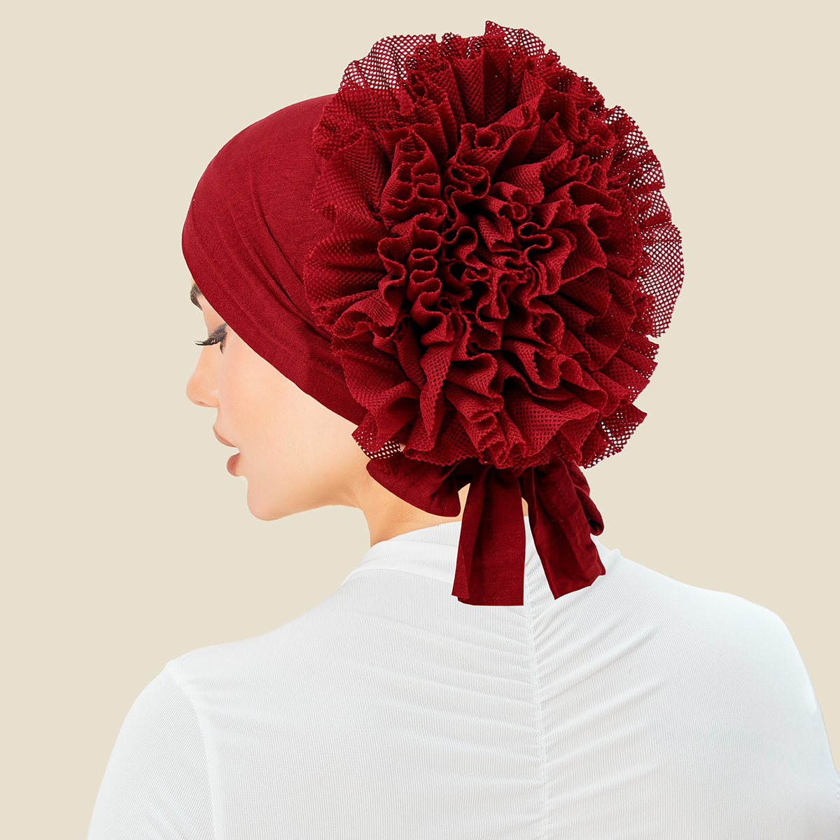 Nouvelle mode musulmane femmes Hijab écharpe doux extensible Turban Bonnet cravate dos volumateur sous-écharpe bandeau indien enveloppement bandeau