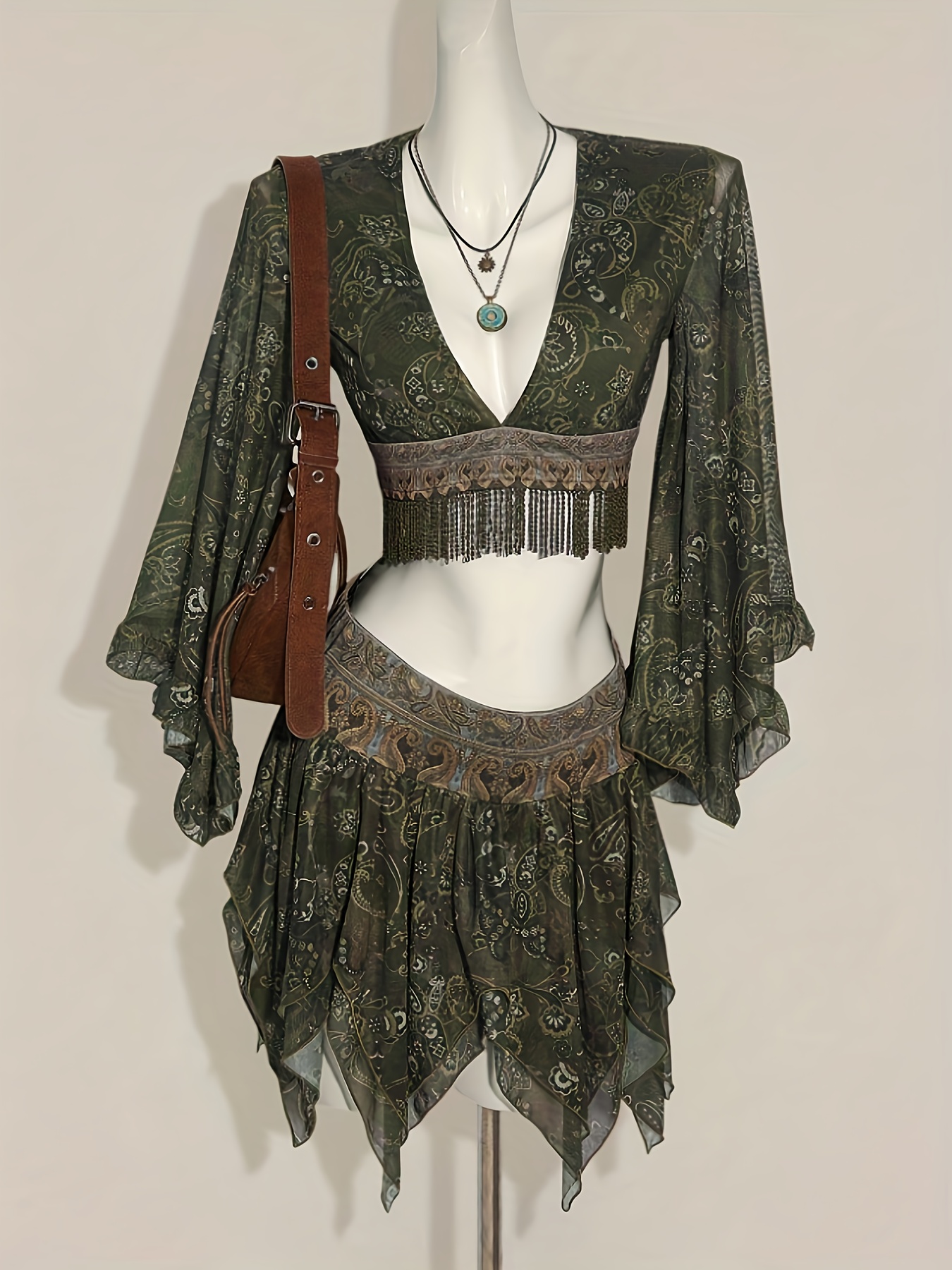 Robe élégante de couleur vert nuage pour femmes, noble et exclusive, ensemble de jupe digne