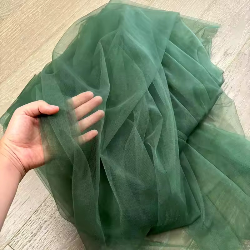 Tissu en Tulle vert avocat, robes de mariée douces, rideau de décoration pour vêtements, aménagement en maille d'olive, fil arrière de chaise, voile en filet
