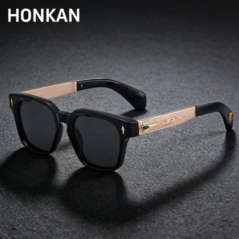 Lunettes de soleil carrées surdimensionnées haut de gamme pour hommes, marque de luxe, tendance steampunk, lunettes de soleil vintage UV400, lunettes de soleil d'extérieur pour hommes