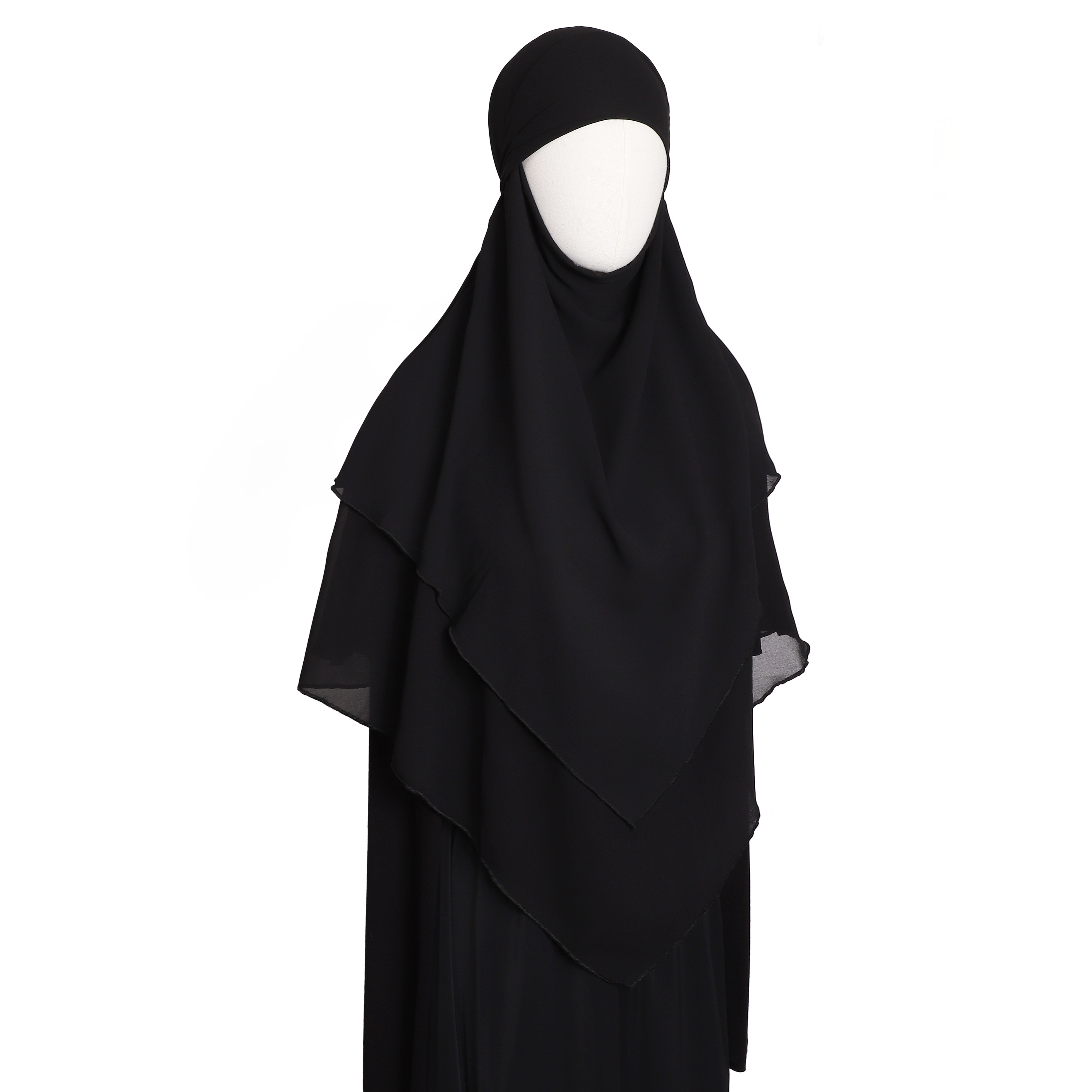 Foulard instantané double couche en mousseline de Malaisie pour femmes musulmanes – Voile respirant en mousseline – Grande vente