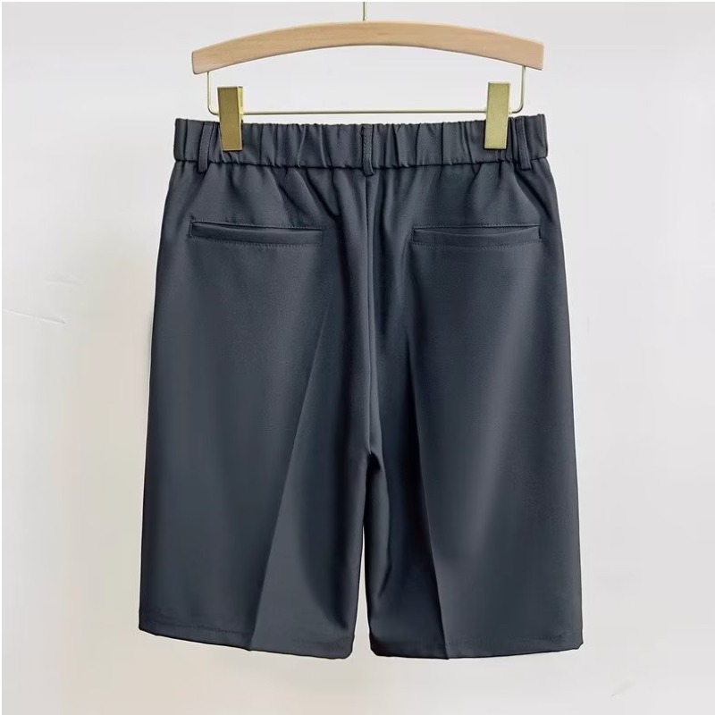 Short d'été à cinq points pour homme, tissu drapé, décontracté, mi-long, américains sauvage, blanc trempé, bermuda masculin
