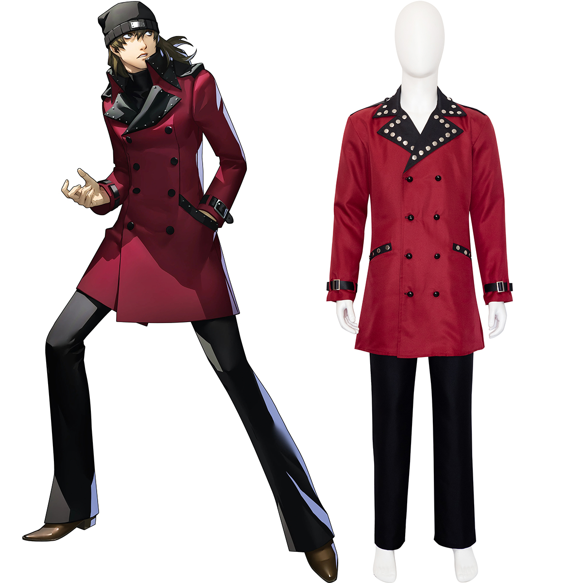 Costume de Cosplay Shinjiro Aragaki Shinjirou, uniforme rouge de jeu animé, en STOCK
