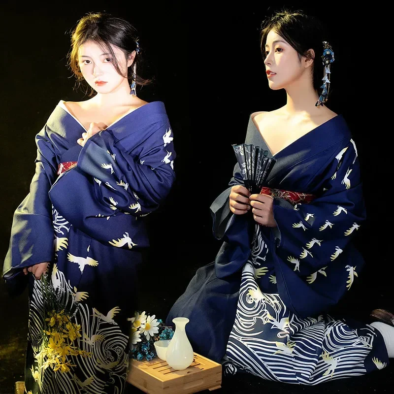 Robe Kimono Traditionnelle Japonaise pour Femme, Tenue de Soirée, Vêtements de Cosplay, Tenue de Photographie, 2025