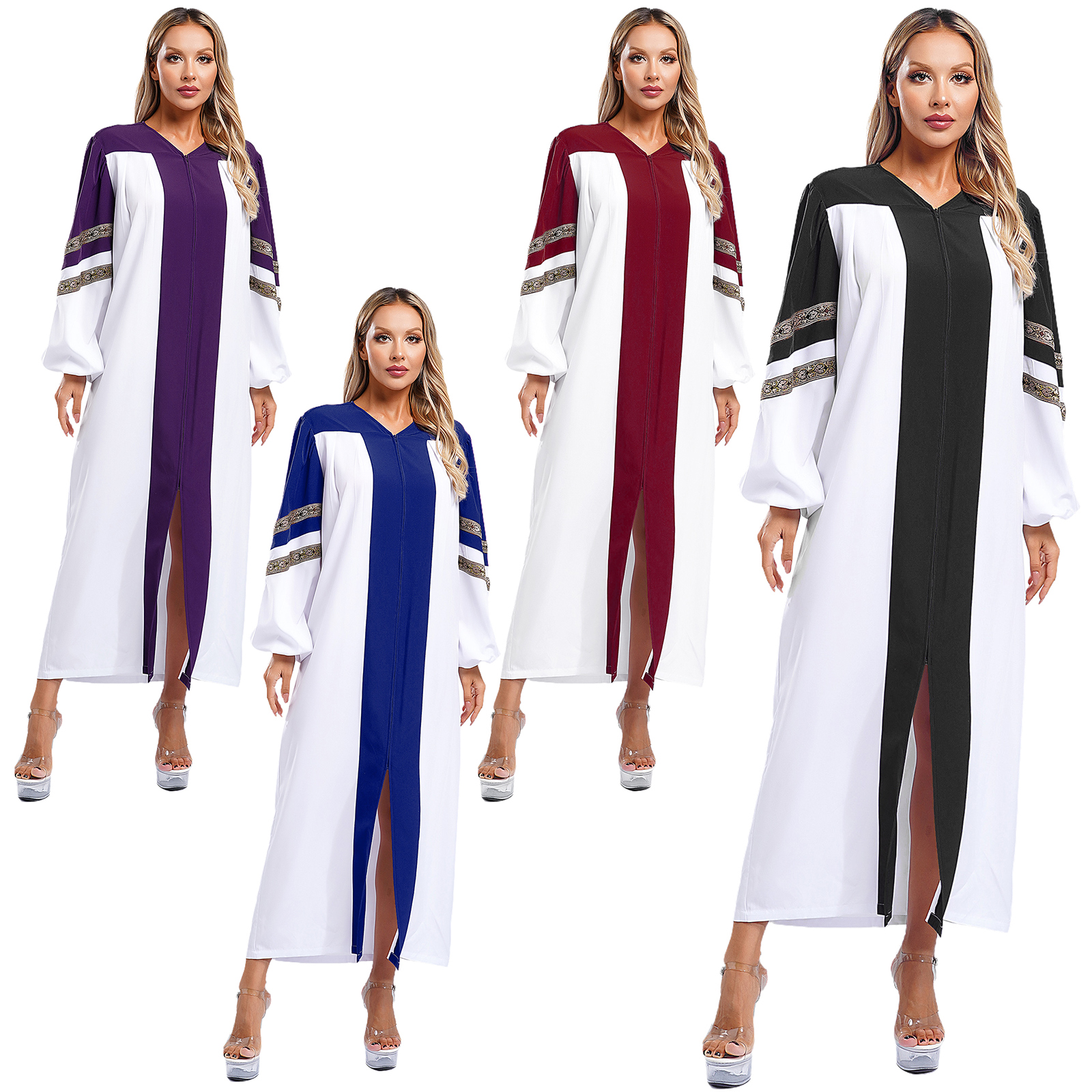 Robe de chorale d'église pour femmes, robe de baptême, costume de fourmi, robe de célibataire de remise des diplômes, robe de danse de louange
