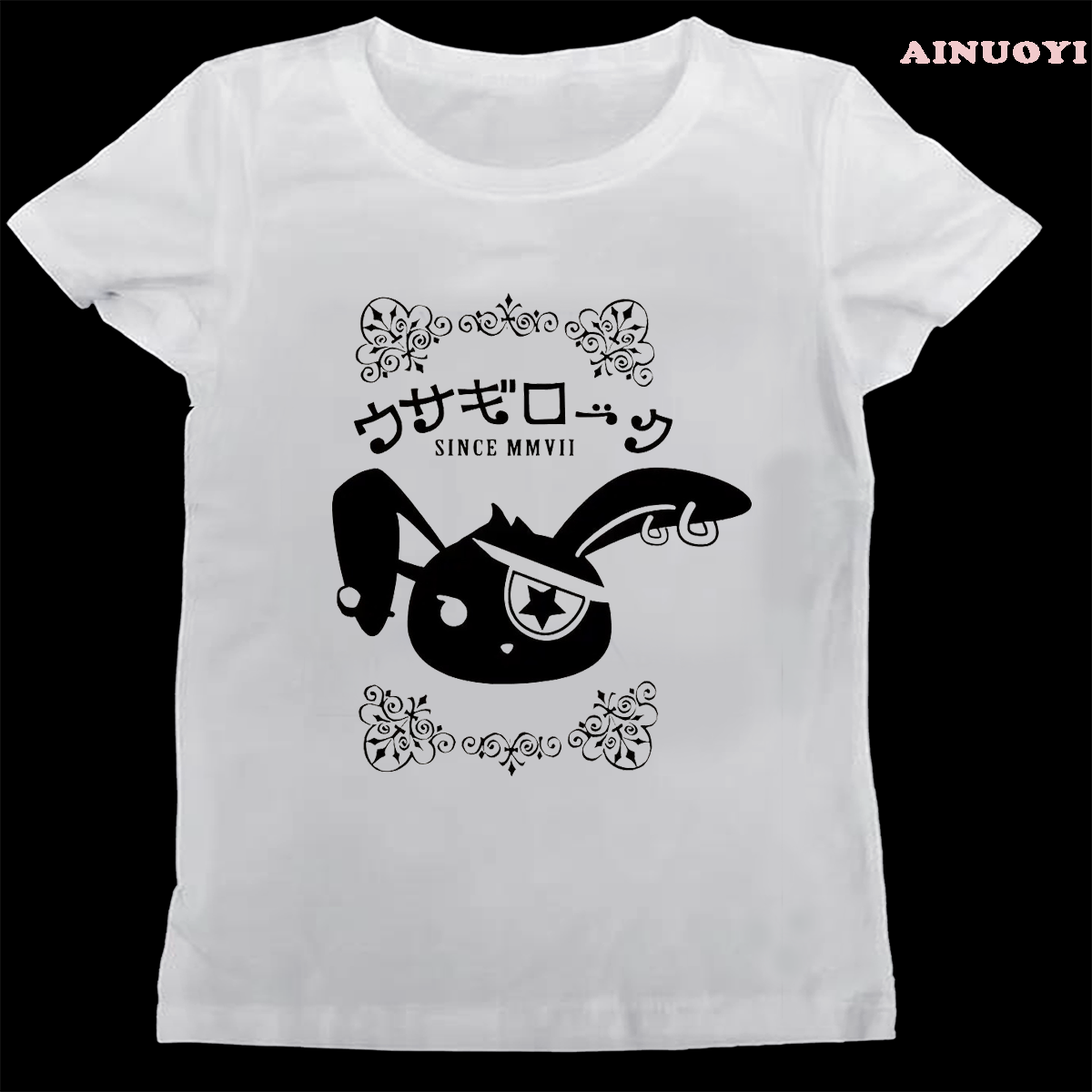 T-shirt Punk Bunny Pastel Goth Rabbit Gothic Jrock Yami Kawaii Visual Kei Emo à manches courtes, motif graphique vintage, décontracté, pour femme, style Y2K